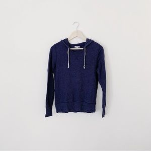 NAVY BLUE PULLOVER DRAWSTRING HOODIE!
